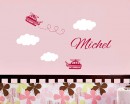 Airplane Customized Name Wall Decals Baby Nursery Name Wall Stickers